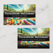 ブランド鮮やかを活性化するウェルネスビジネスカード 名刺 (正面/裏面)
