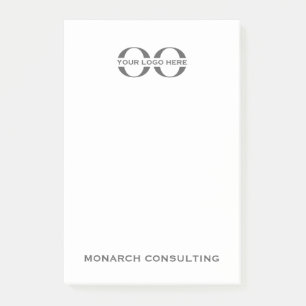 ブランド4x6メモ（会社のロゴ付き）グレー文字 ポストイット
