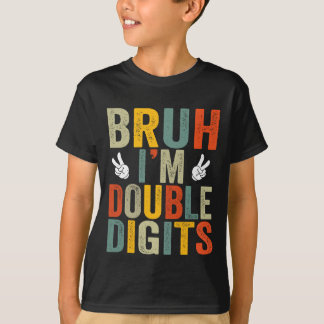 ブランド:クール 10誕生日ボイ・ギフトBruh I'm Doub Tシャツ
