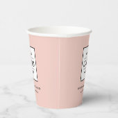 ブランド ピンクの化粧品ロゴ 紙コップ (右)