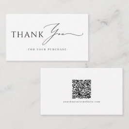 ブランド Thank You QRコード ウェブサイト 名刺