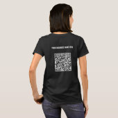 ブランドQRコードとテキストのビジネスTシャツ例 Tシャツ (裏面フル)