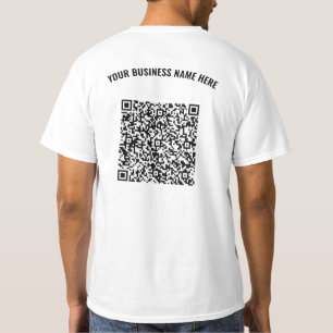 ブランドQRコードTシャツ例 YOUR BUSINESS NAME Tシャツ