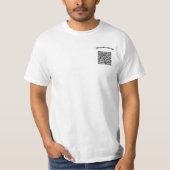 ブランドQRコードTシャツ例 YOUR BUSINESS NAME Tシャツ (正面)