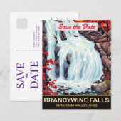 ブランドywイン滝、オハイオ州、キューヤホガバレー、 セーブザデート (正面/裏面)