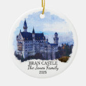 ブランパーソナライズされたキャッスルオーナメント,ルーマニア セラミックオーナメント (正面)