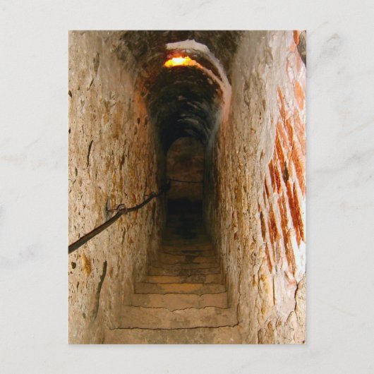 ブラン城、トランシルヴァニア、階段 ポストカード (正面)