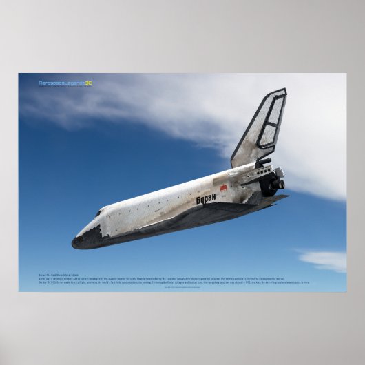 ブラン宇宙往還機が雲を抜ける ポスター (正面)