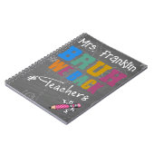 ブラーウィーバック – 先生おもしろい パーソナライズされた ノートブック (左側)