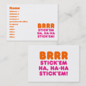 ブラースティックemハハハハスティックem! 名刺 (正面/裏面)