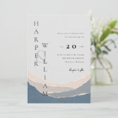 ブラートモダンン紙山脈結婚式招待状 招待状 (スタンド正面)