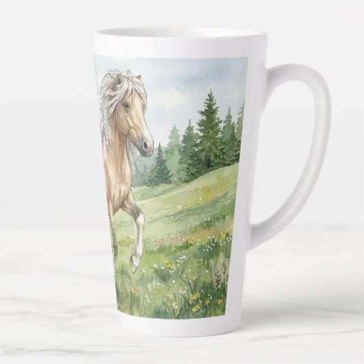 ブラーナ・ピント・パロミノ アイスランド 水彩画 カフェラテマグ (右)
