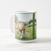 ブラーナ・ピント・パロミノ アイスランド 水彩画 コーヒーマグカップ (正面左)