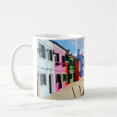ブラーノ,イタリイタリアンアカラフルハウス&ボートカナル コーヒーマグカップ (左)