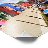 ブラーノ，イタリイタリアンアカラフルハウス&ボートカナル フォトプリント            (角)