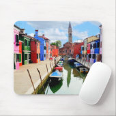 ブラーノ，イタリイタリアンアカラフルハウス&ボートカナル マウスパッド (マウス)