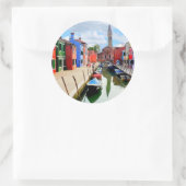 ブラーノ,イタリイタリアンアカラフルハウス&ボートカナル ラウンドシール (バッグ)