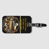 ブラーマチキンファームシーンの上のゴールデンサンライズ ラゲッジタグ (正面横)