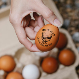 ブラーマチキンヘンとファーム名エッグスタンプ ラバースタンプ