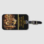 ブラーマチキン農家が夜明けに群れを整える ラゲッジタグ (正面横)