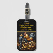 ブラーマチキン農家が群れに鮮やかなる ラゲッジタグ (正面縦)