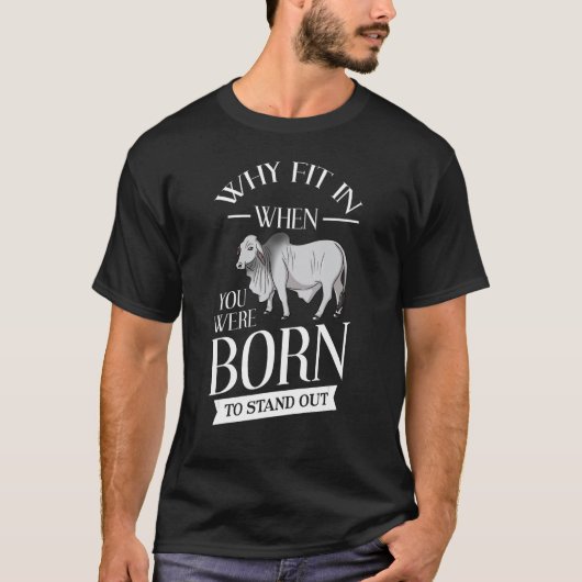 ブラーマン雄牛家畜ミニゼブ牛 Tシャツ (正面)