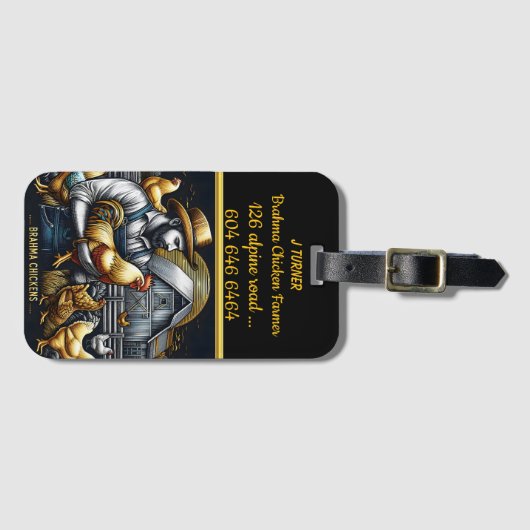 ブラーマ気に農家の群れ ラゲッジタグ (正面横)