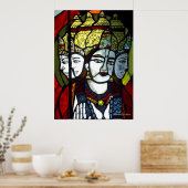 ブラーマ顔 ポスター (キッチン)