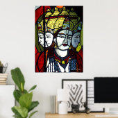 ブラーマ顔 ポスター (ホームオフィス)