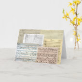 ブラームス音楽原稿 カード (黄色い花)