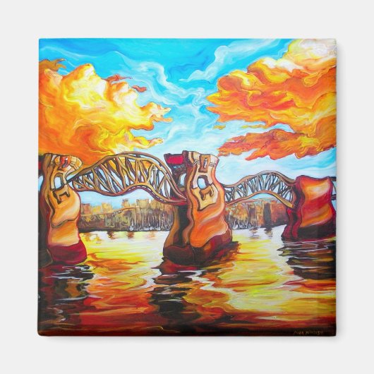 ブラールの夕日 マグネット (正面)