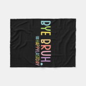 ブラ先生ハッピーハッピースクールの最終日ハローサマー フリースブランケット (正面(横))