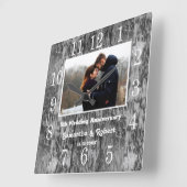 ブラ動揺してックウッド5周年記念写真   スクエア壁時計 (傾斜)