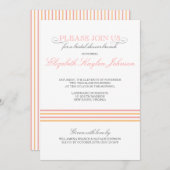 ブラ名門私立校風のイダルシャワー招待 招待状 (正面/裏面)