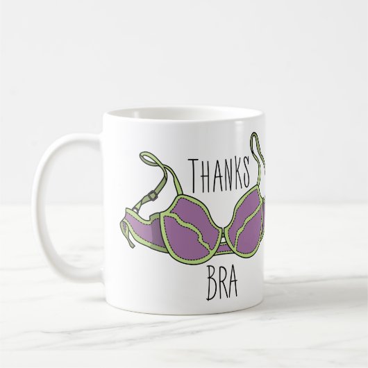 ブラ感謝していー コーヒーマグカップ (左)