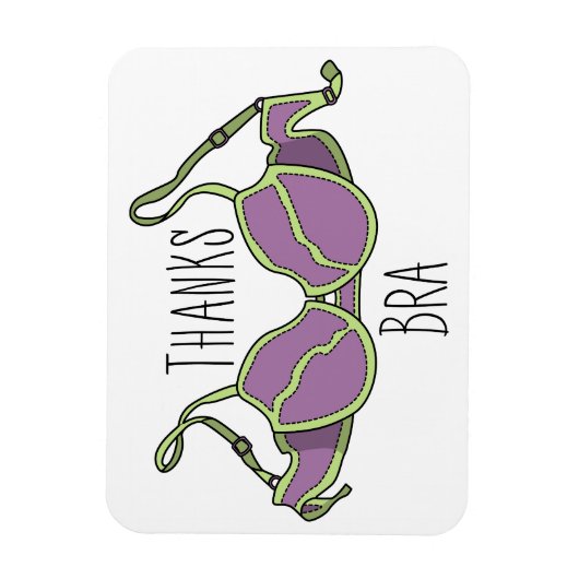 ブラ感謝していー マグネット (縦)