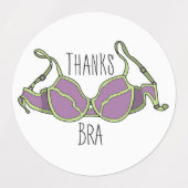 ブラ感謝していー ラベル (デザイン2)