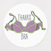 ブラ感謝していー ラベル (デザイン1)