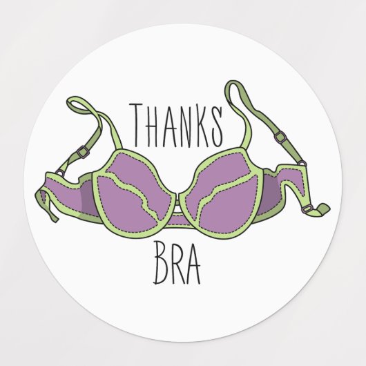 ブラ感謝していー ラベル (デザイン1)