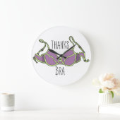 ブラ感謝していー ラージ壁時計 (ホーム)