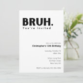 ブラ招待されましたおもしろいオールド子供の誕生日 招待状 (スタンド正面)