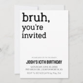 ブラ招待されましたボーイズ誕生日 招待状 (正面)