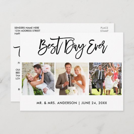 ブラ最高のシスクリ結婚プトの日の3枚の写真 ポストカード (正面/裏面)