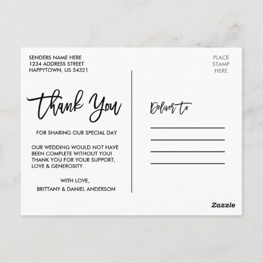 ブラ最高のシスクリ結婚プトの日の3枚の写真 ポストカード (裏面)