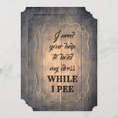 ブラ素朴イデおもしろいスメイド/メイド・オブ・オーナー（花嫁付き添い人）提案 招待状 (正面/裏面)