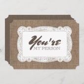 ブラ素朴イデおもしろいスメイド/メイド・オブ・オーナー（花嫁付き添い人）提案 招待状 (正面/裏面)