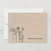 ブラ素朴ウンクラフト山花 ノートカード (正面)