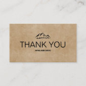 ブラ素朴ウン紙マウンテンサンキューカード エンクロージャーカード (正面)