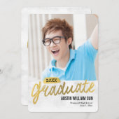 ブラ素朴シ卒業発表招待状 招待状 (正面/裏面)