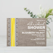 ブラ素朴ップ&レースブライダルシャワーの招待 招待状 (スタンド正面)